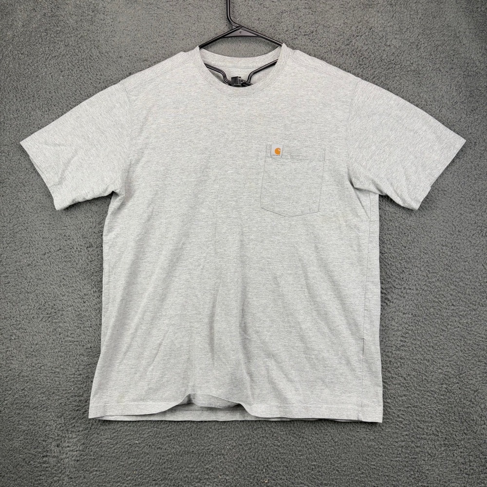 Carhartt Relaxed Fit Pocket T-Shirt Mens Large Heather Gray  Short Sleeve‎